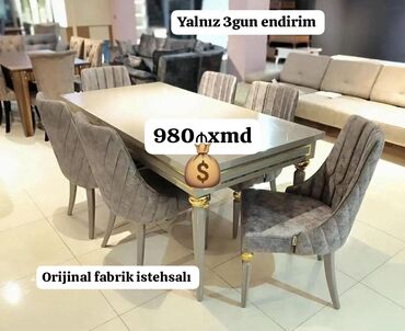 Dolablar: Masa ve oturacaq rəng seçimi var