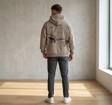 cap isləri: Svitşot, PULL&BEAR, M, rəng - Bej — 2