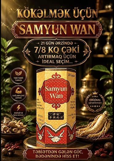 Samyun Wan – kökəlmək üçün bitki tərkibli kapsullar Məhsulun məqsədi lalafo.az -da Samyun Wan – kökəlmək üçün bitki tərkibli kapsullar Məhsulun məqsədi