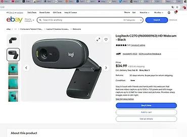 Web kamere: Logitech C270 HD web kamera - HD 720p video pozivi pri 30 fps u — 8