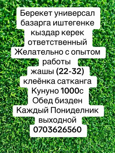 вип бишкек работа: Требуется Продавец-консультант в Магазин детских товаров, График: Шестидневка, Питание, Полный рабочий день