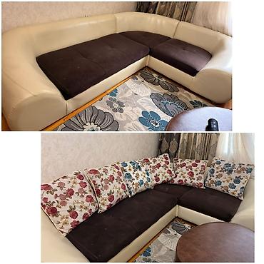 dəri divanlar: Künc divan 110 azn. Acilmir ve bazasi yoxdur. Olcusu 210sm×250sm — 1