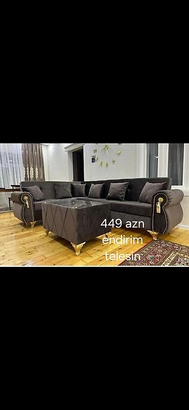 Divan və kreslo dəstləri: Məhsul: Künc divan dəstləri - Ölçülər: 280 × 200 sm (şəkildə qeyd — 9
