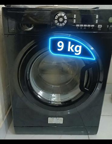 водонагреватель аристон: 9 kg Hotpoint Ariston ön yükləməli paltaryuyan maşın - Rəng: qara - — 1