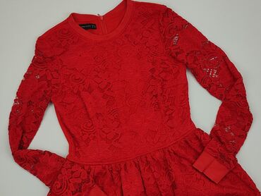 czerwona welurowa sukienki: Sukienka, M, stan - Bardzo dobry