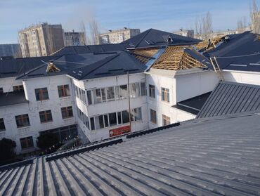 Металлочерепица: Крыша односкат, двухскат, конверт, парапет, хай-тек, металлочерепица — 6