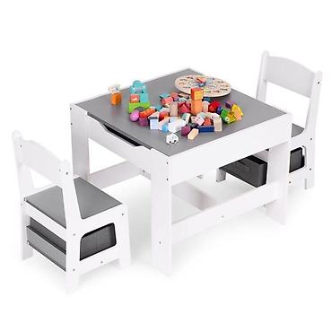 ugaone ikea: Dečiji set sto i 2 stolice sa tablom za pisanje White ECOTOYS Šifra — 2
