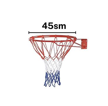 basketbol top: Basketbol səbəti və toru - Ölçü: Çərçivənin daxili diametri 45 sm — 2