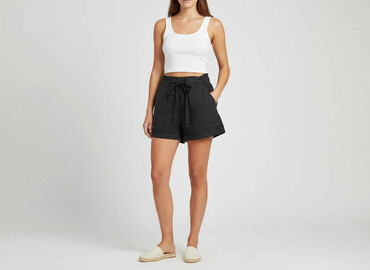 szorty damskie z lyocellu: H&M Conscious, Szorty damskie, rozmiar S