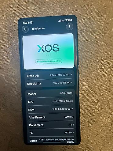 pro gainer: Infinix Note 50 Pro, 256 GB, rəng - Qara, Sensor — 2