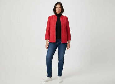 kurtka w kratę damska reserved: Samoon, Women`s lightweight jacket, size L