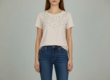 czarne t shirty guess: Women's blouse, size S