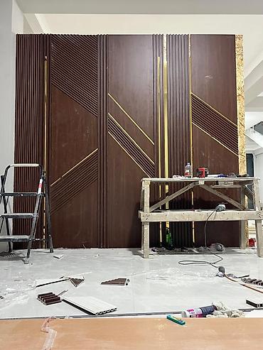 Работы по обшивке: Декоративные стеновые панели и багетное оформление с LED-подсветкой — 19