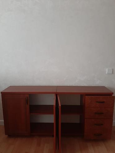 antik komod: Mebel: Taxta komod/TV altlığı Təsvir: - Rəng: isti qəhvəyi/çarmaqlı — 3