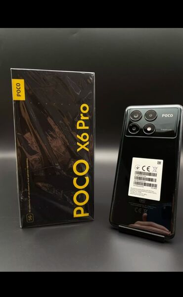 Poco: Poco X6 Pro 5G, Жаңы, 256 ГБ, түсү - Кара, 2 SIM
