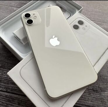 Apple iPhone: IPhone 11, Новый, 128 ГБ, Белый, Защитное стекло, Чехол, Кабель, 82 %