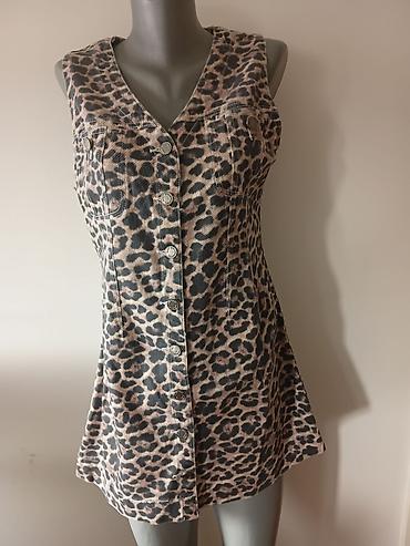 pull: Ženska mini haljina/kratka haljina bez rukava sa leopard printom. - — 1