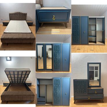 kontakt home tek carpayilar: 2 təknəfərlik çarpayı, Dolab, Termo, 2 tumba, İşlənmiş