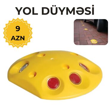 Tədbirlərin təşkili: YOL BUTONU SOLAR REFLEKTORLU Ölçüləri: 10.5sm x 10.5sm x 2sm YOL