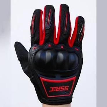 Oprema za bicikliste: Motorističke zaštitne rukavice – crno/crvene - Ojačani štitnici za — 15