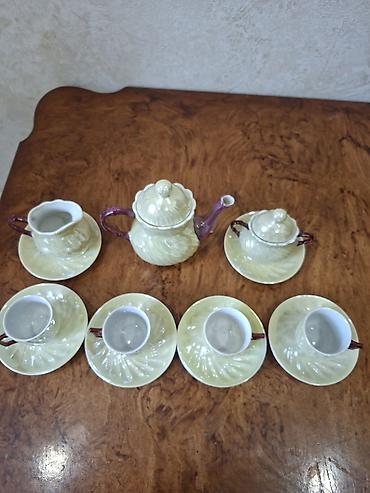 sous: Çay dəsti, rəng - Sarı, Keramika — 2