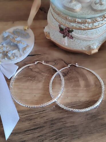 satovi i nakit: Hoop earrings, Material: Silver