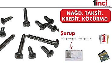 фикс: Şurup – müxtəlif ölçülərdə, kəsişmə (Phillips) başlı, metaldan — 1