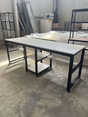 Masalar: Kompüter masası, Yeni, Açılmayan, Metal, Dördbucaq masa — 4