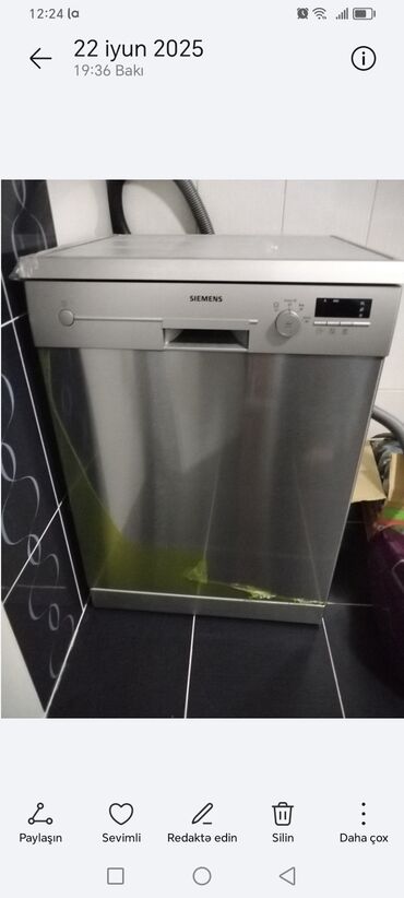 Mətbəx üçün digər texnika: Qabyuyan maşın Siemens, Tam qabaritli (60 sm.), Yeni