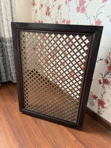декор стена: Декоративная решётка/панно в раме - Материал: дерево (тёмная