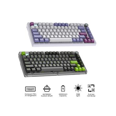 аккумулятор для ноутбука: Беспроводная механическая клавиатура Darmoshark TOP-75 Gаskеt Моunt