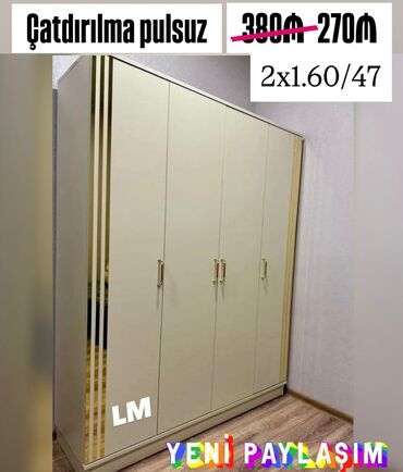 пуф мебель: Düz dolab, Hamam üçün, Dəhliz üçün, Yataq otağı üçün, Paltar üçün, Açılan, Quraşdırıla bilən, 4 qapılı