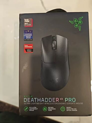 беспроводная игровая мышь: Razer DeathAdder V3 Pro(new) 10200KGS Сенсор: Оптический сенсор Focus