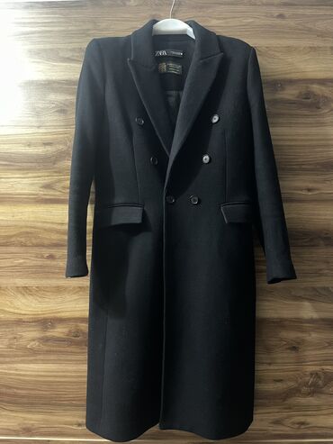 детские шерстяные пальто: Пальто, Zara, M (EU 38), цвет - Черный