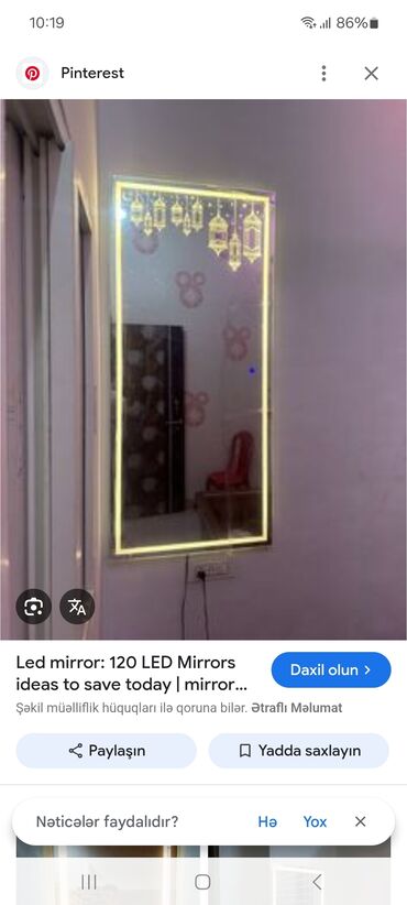 Digər mebel: Bir toxunusla sonub yanan sensor guzguler qiymet cox uzuzdur heryerde — 9