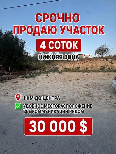 участок восс: 4 соток, Для строительства — 1