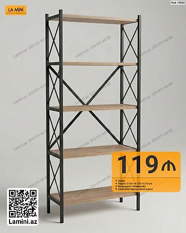 rəf kitab: Məhsul: Metal karkaslı çoxrəfli stellaj - Model kodu: 10565 - — 1