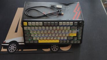 компьютер срочно: Клавиатура, Ajazz, Механикалык, Bluetooth туташтыруу, Өлчөмү: 75%