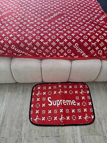 desmallar: Supreme qırmızı hamam seti - Dəst tərkibi: - Supreme loqolu bornoz — 5