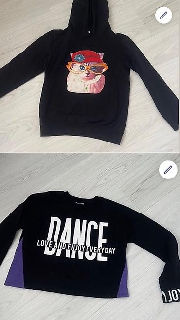 Детская одежда и обувь: Qız uşaqları üçün 2 ədəd qara sweatshirt dəsti. 2 sı bırlıkde 10 m 1) — 1