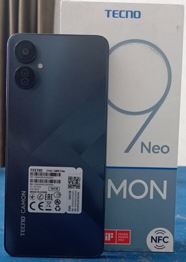 телефон fly кнопочный ts112: Tecno Camon 19 Neo, 128 ГБ, цвет - Синий, Отпечаток пальца, Face ID