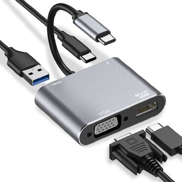 linux: Переходник для MacBook, Windows, Linux Разъемы: - type-C - VGA - HDMI