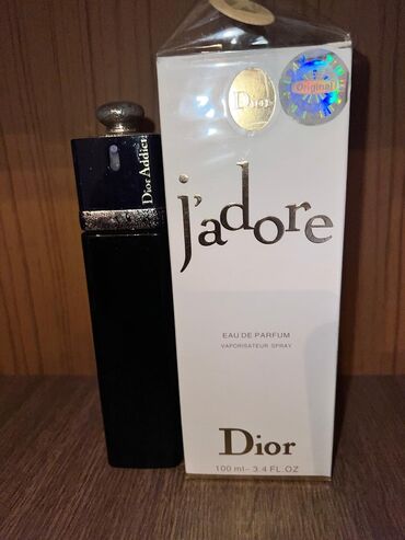Ətriyyat: Original Dior Addict və Jadore ətri. 100 ml, azca işlənib. ikisi