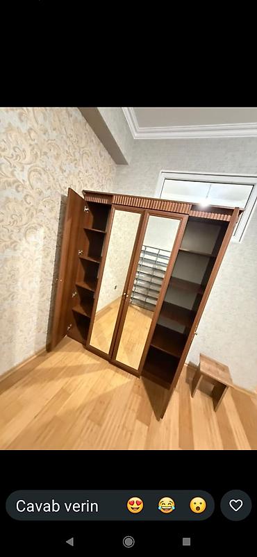 taxtalar: Klassik üslubda 3 qapılı paltar dolabı - Material: taxta/laminat — 1