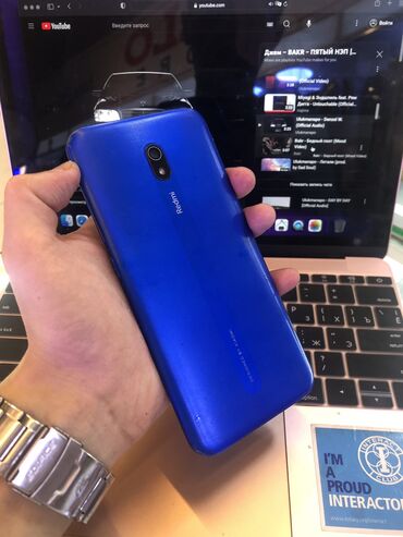 телефон со стилусом купить: Redmi, Redmi 8A, Колдонулган, 64 ГБ, түсү - Көк, 1 SIM, 2 SIM