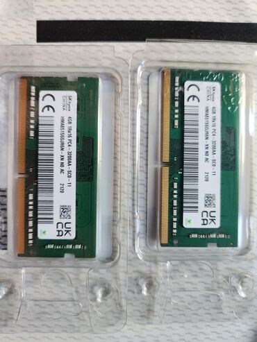 Operativ yaddaş (RAM): Operativ yaddaş (RAM) Hynix, 4 GB, 3200 Mhz, DDR4, Noutbuk üçün, İşlənmiş