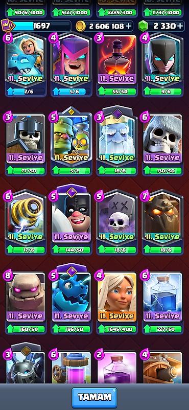 İncəsənət və kolleksiyalar: Clash royale hesabı. Hesabda 2 milyon altın və 2 min elmas var — 4