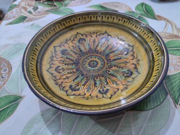 Посуда: Продаётся ляган старинная декаративная блюдо с ручной росписью — 10
