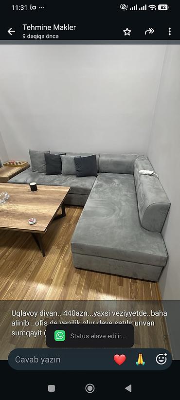 ofis divani: Uqlavoy divan. 440azn. yaxsi veziyyetde. baha alinib . ofis de — 1