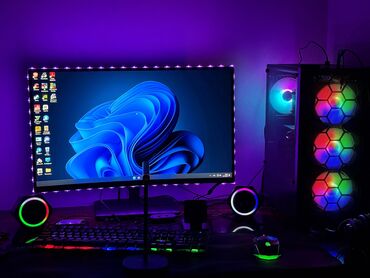 Masaüstü kompüterlər və iş stansiyaları: RGB işıqlanmaya malik tam oyun/iş masasüstü kompüter seti i5 12000